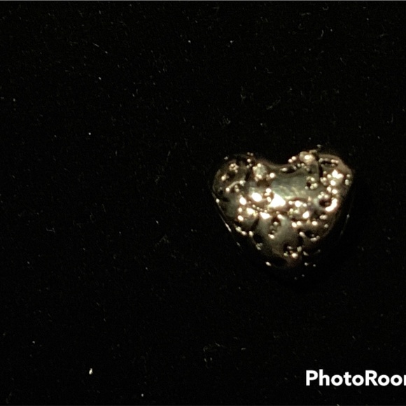 925 Silver heart charm - Picture 3 of 3